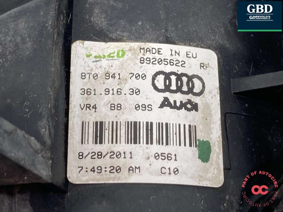 Tåkelykt høyre foran til VW CC 2008-2012 (PASSAT CC) (PASSAT CC) (8T0 941 700 E|8T0 941 700|)