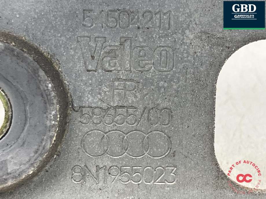 Viskermotor frontrute komplett m/overføring til Audi TT 1998-2006 (Type I) (VALEO|8N1 955 023 A|)