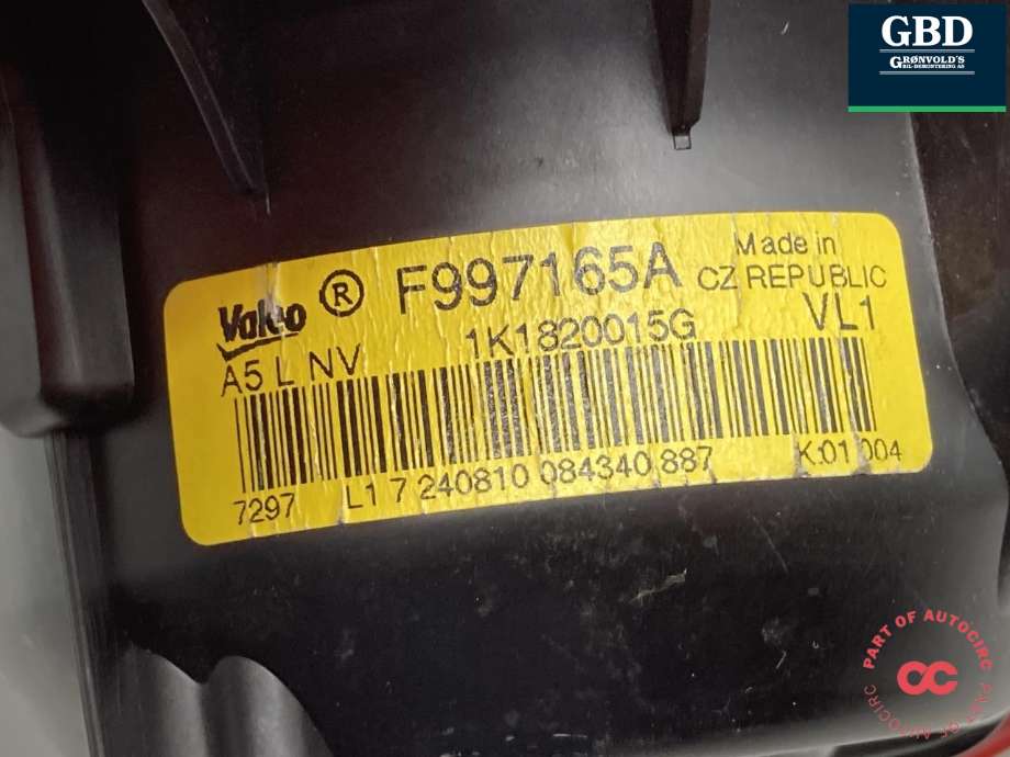 Varmeapparat motor til VW Touran 2010-2015 (Type I, Fase 3) (1K1 820 021|1K1 820 015 L|)
