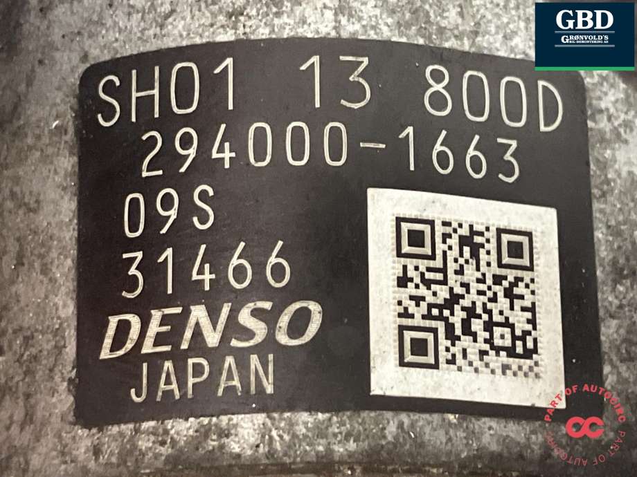 Dieselpumpe til Mazda 6 2015-2018 (Type III, Fase 2)  (DENSO|SH0113800D|294000-1663|)