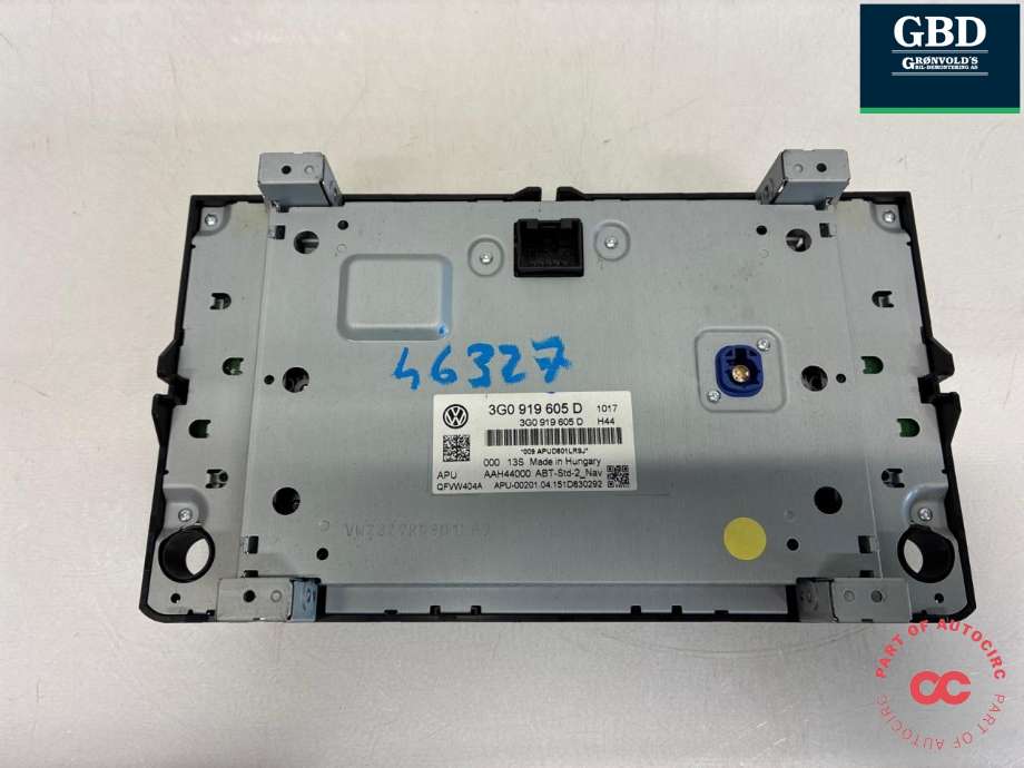 Bilstereo navigasjon skjerm til VW Passat 2015-2019 (Fase 1) (B8) (B8) (3G0 919 605 D|)