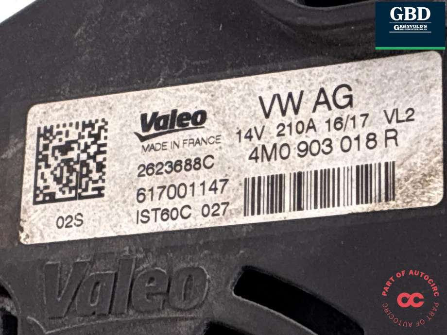 Dynamo diesel til Audi Q7 2015-->> (Type II) (4M0 903 018 R|)