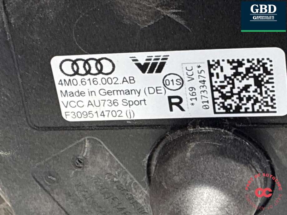 Fjær bak nivå luftpute/belg til Audi Q7 2015-->> (Type II)  (4M0 616 002 AM|4M0 616 002 AB|)