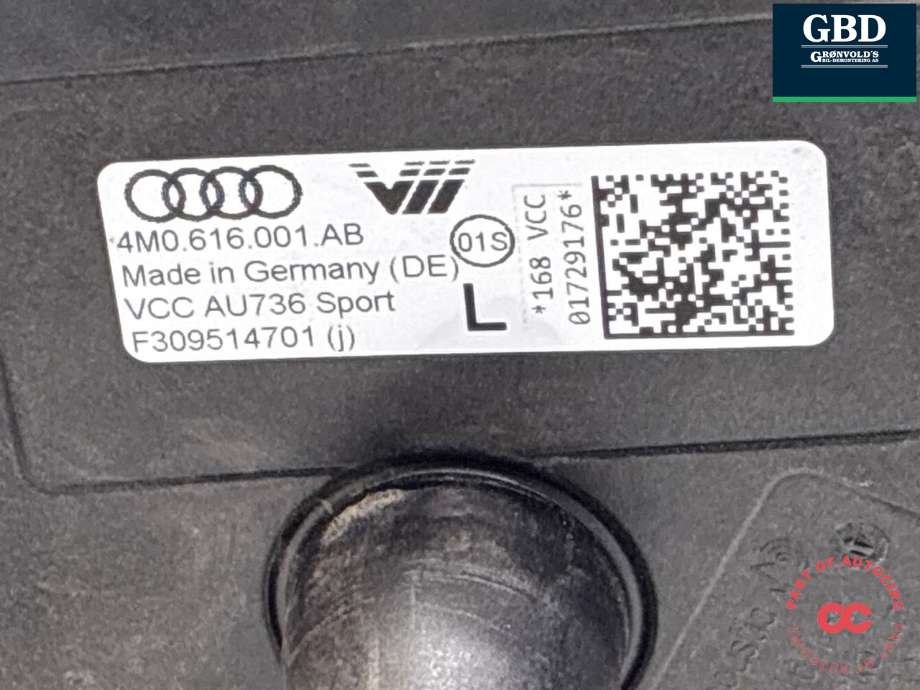 Fjær bak nivå luftpute/belg til Audi Q7 2015-->> (Type II)  (4M0 616 001 AM|4M0 616 001 AB|)