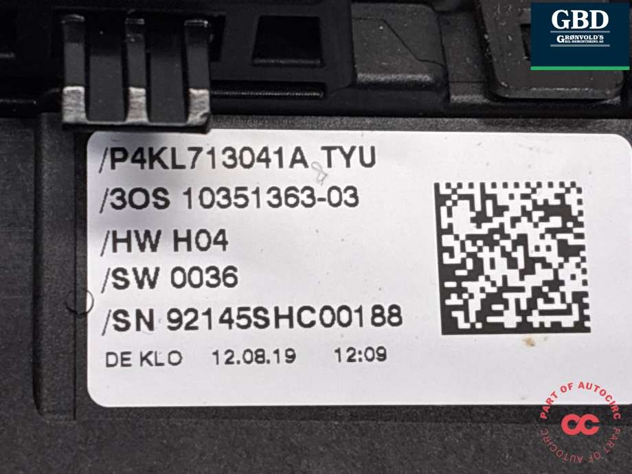 Girstang/girvelger automat til Audi e-tron 2018-->>  (4KL 713 041 A|4KL 713 041 A  TYU|3OS 10351363-03)