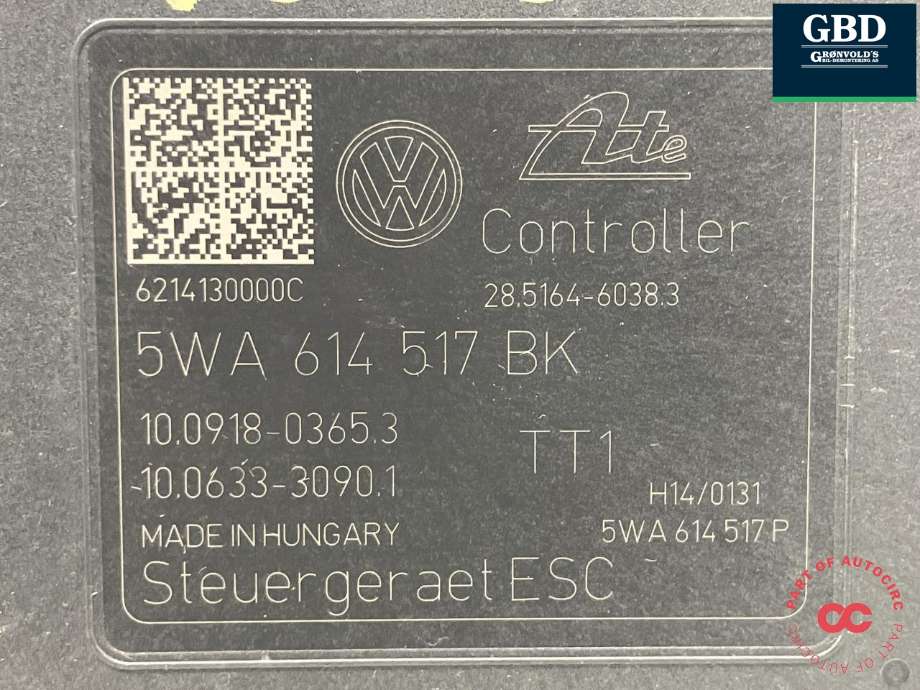 ABS sentral til VW Golf VIII 2020-->> (ATE|5WA 614 517 BM BEF|5WA 614 517 BK|10.0220-2405.4)
