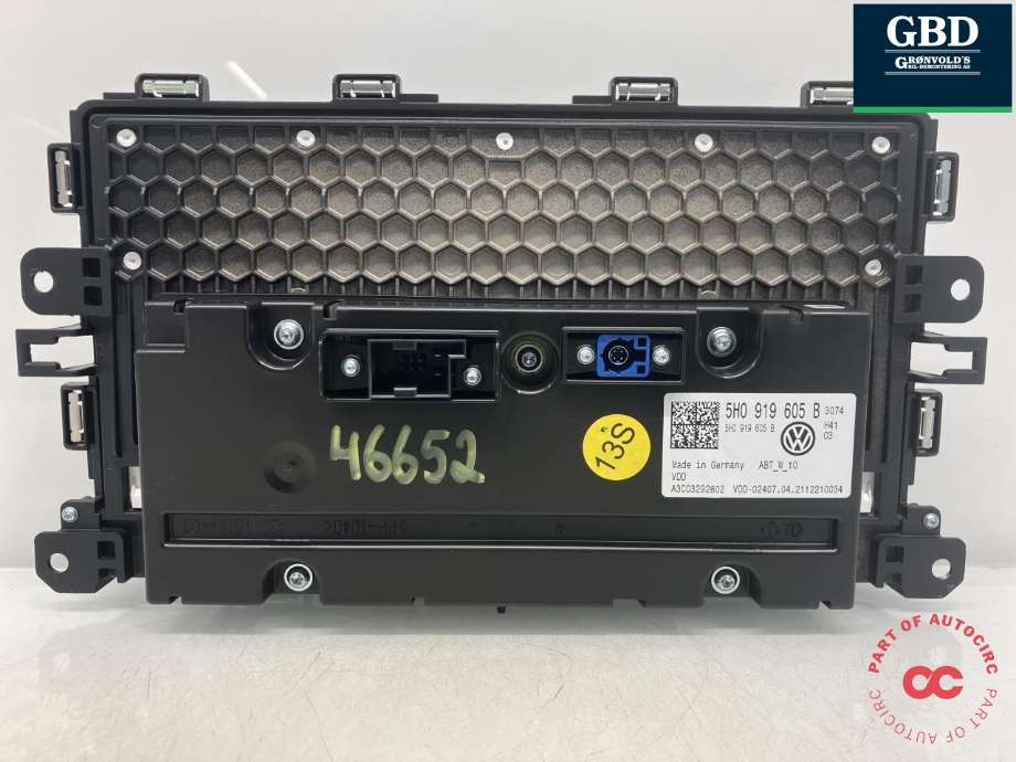 Bilstereo navigasjon skjerm til VW Golf VIII 2020-->> (5H0 919 605 B|A3C03292802|)