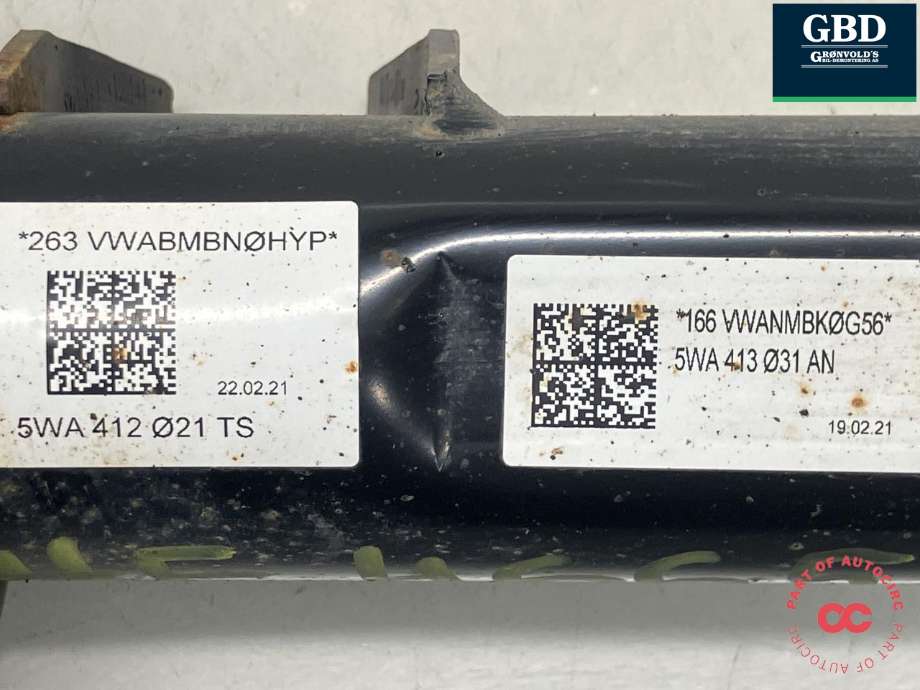 Fjærbein høyre foran til VW Golf VIII 2020-->>  (5WA 413 031 CA|5WA 413 031 AN|5WA 412 021 TS)