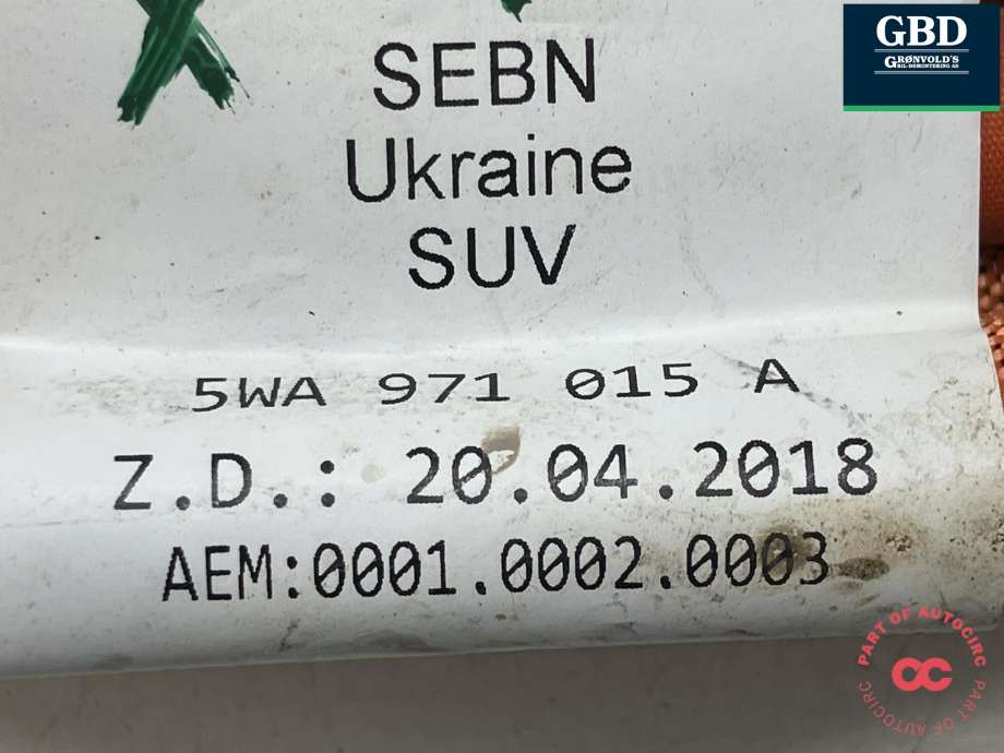 Kabel høy volt (HV) hybrid til VW Golf VIII 2020-->> (5WA 971 015 A|)
