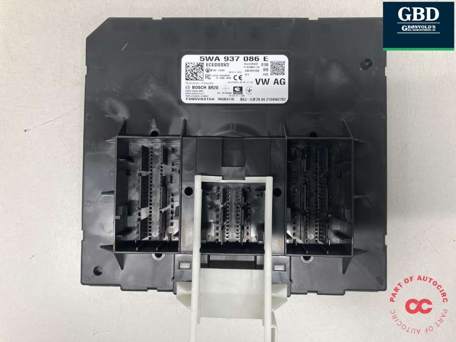 Styreenhet comfort (BCM) til VW Golf VIII 2020-->> (BOSCH|5WA 937 086 G|5WA 937 086 E|F005V03156)