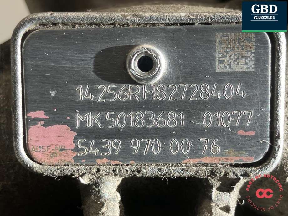 Turbo til Nissan Qashqai 2010-2014 (Type I, Fase 2) (1441100Q1G|54399700076|MK50183681)