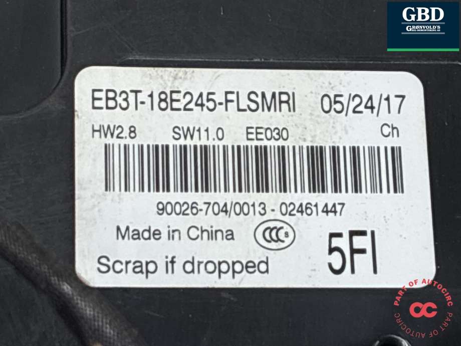 Varmeapparat betjening til Ford Ranger / Ranger Raptor 2015-2022  (2306714|EB3T-18E245-FNSMRI|EB3T-18E245)