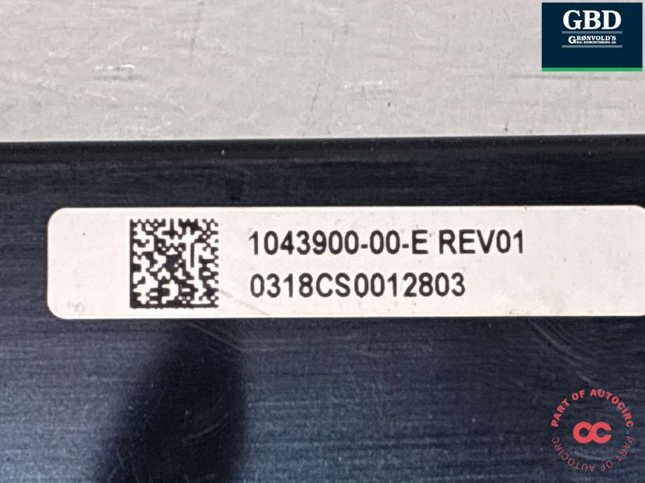 Styreenhet comfort (BCM) til Tesla Model X 2016-->> (1043900-00-E|1043900-10-D|)