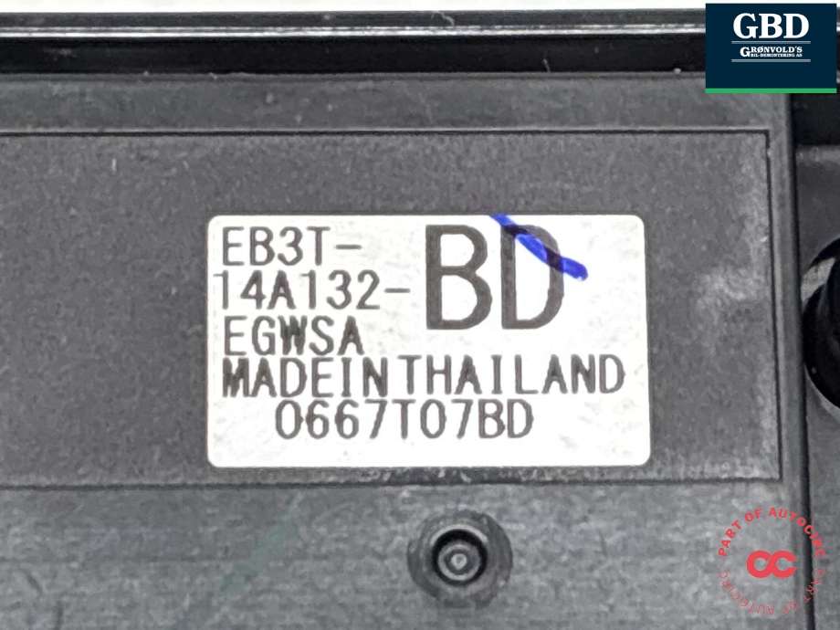 Bryter ruteheis førerdørspanel til Ford Ranger / Ranger Raptor 2015-2022 (2029515|EB3T-14A132-BD3ZHE|EB3T-14A132)
