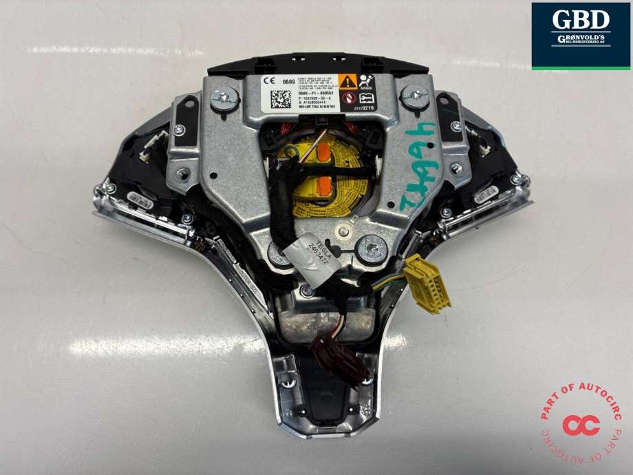 Airbag ratt til Tesla Model S 2013-2016 (Fase 1)  (1022506-00-D|1022506-00-E | 1022506-00-F |1022506-00-G |1022506-00-H|1022506-00-I | 1456212-00-A |1456212-00-B  |1456212-00-C |1456212-00-D)