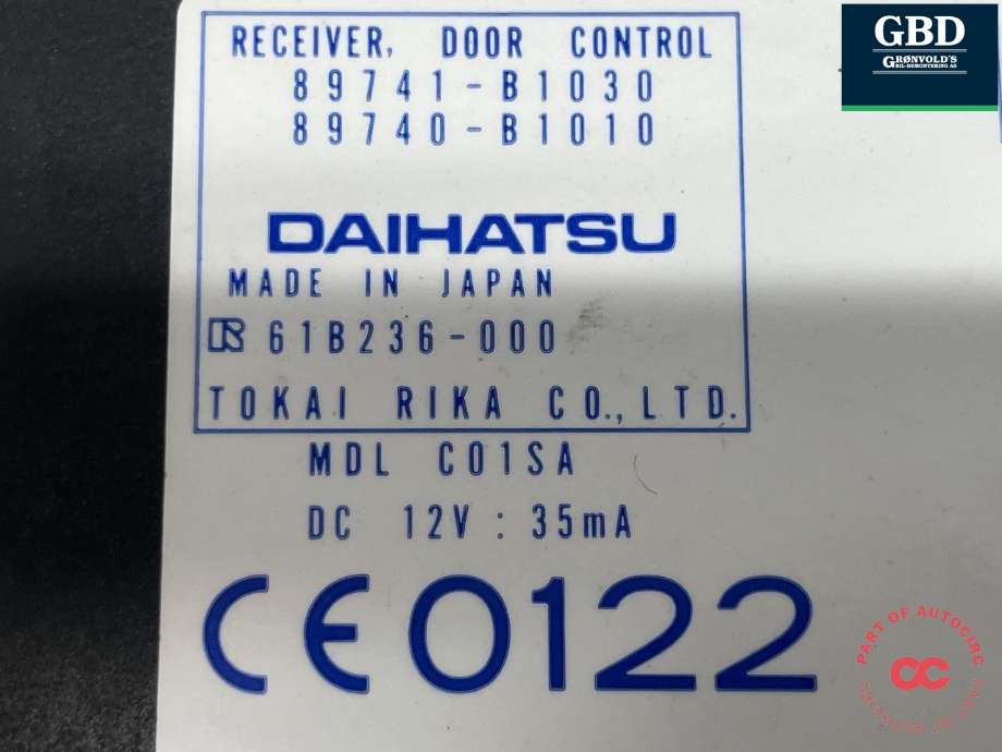 Styreenhet sentrallås til Daihatsu Terios 2006-->> (Type II)  (TOKAI RIKA|89741-81030|89740-81010|)
