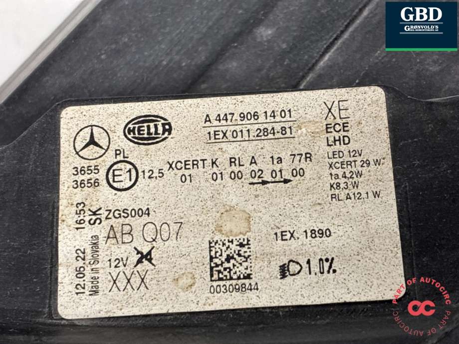 Frontlykt venstre full-LED til Mercedes Vito 2014-->> (W447) (W447) (A447 906 14 01|)