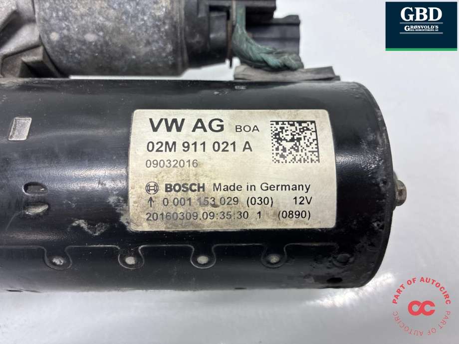 Starter diesel til VW Transporter / Caravelle 2015-2019 (T6) (T6) (02M 911 021 A|02M 911 021 AX|)