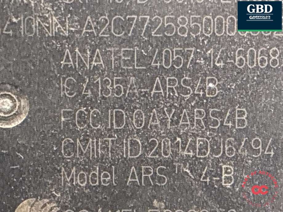 Sensor radar til Nissan Leaf 2018-->> (Type II)  (284386WK2C|284385SA2C|IC4135A-ARS4B)