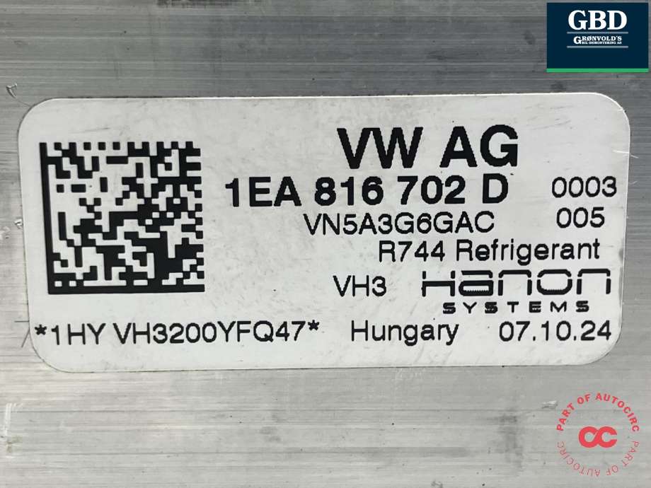 Aircondition diverse til Ford Explorer EV 2024-->> (HANON|2886149|VWR2KA-19F734-FA|1EA 816 681 D| 1EA 816 702 D)