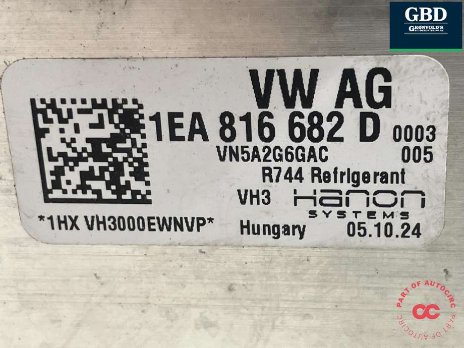 Aircondition diverse til Ford Explorer EV 2024-->> (HANON|2886151|VWR2KA-19F734-EA|1EA 816 682 D)