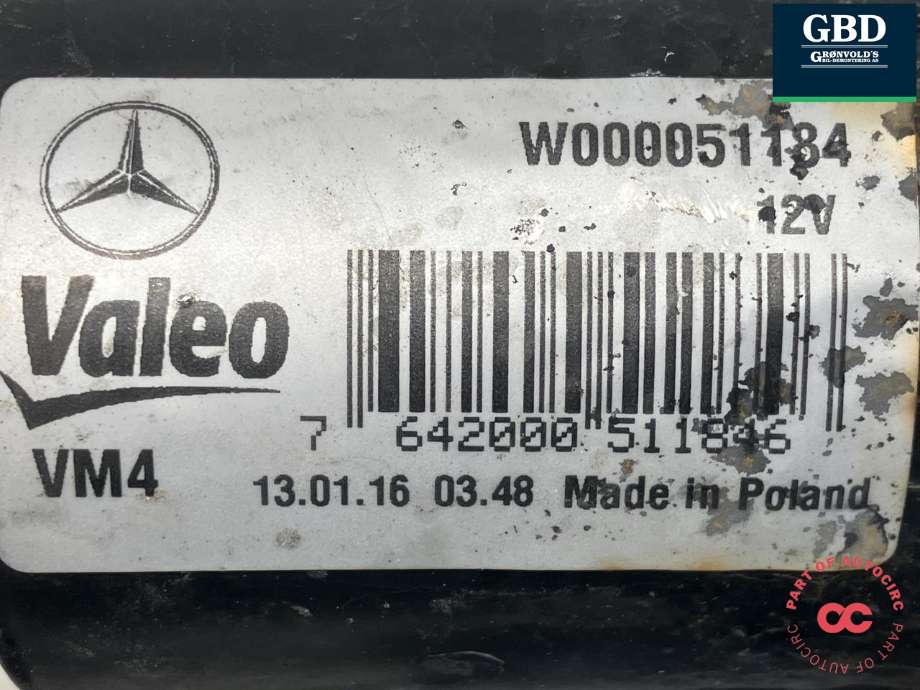 Viskermotor frontrute komplett m/overføring til Mercedes V-Klasse 2014-->> (W447) (W447) (VALEO|A 447 820 00 40|W000051184|)