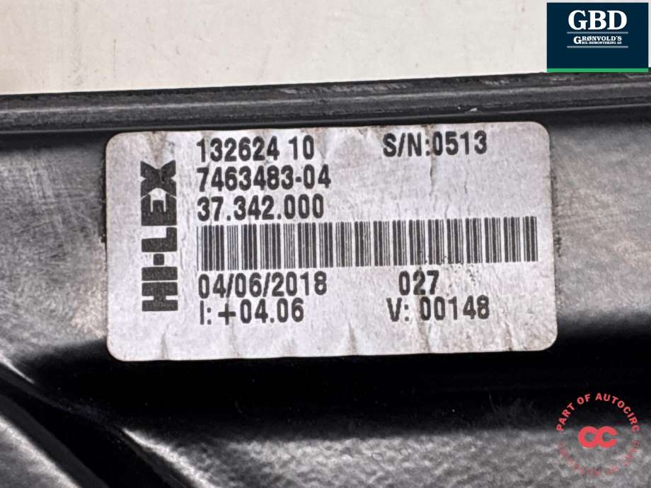 Ruteheis venstre foran til BMW 2-Serie, Active/Gran Tourer 2014-->> (F45/F46) (F45/F46) (51 33 7 490 191|7463483-04|)