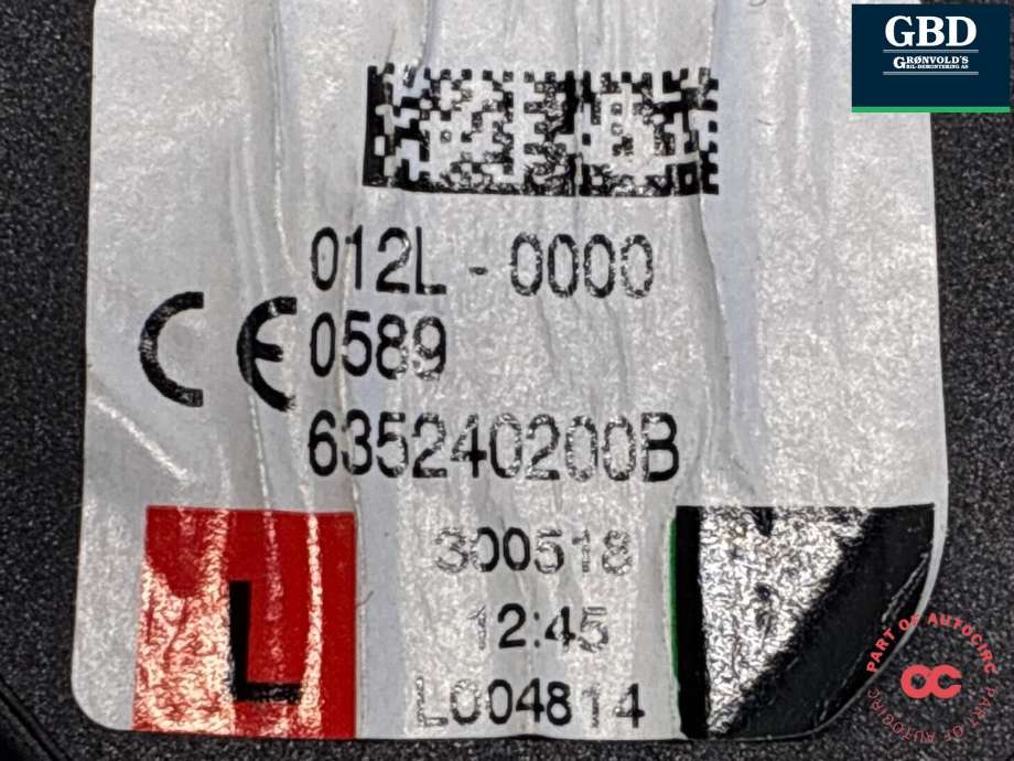 Sikkerhetsbelte foran venstre til BMW 2-Serie, Active/Gran Tourer 2014-->> (F45/F46) (F45/F46) (72 11 7 313 303|635240200B|)