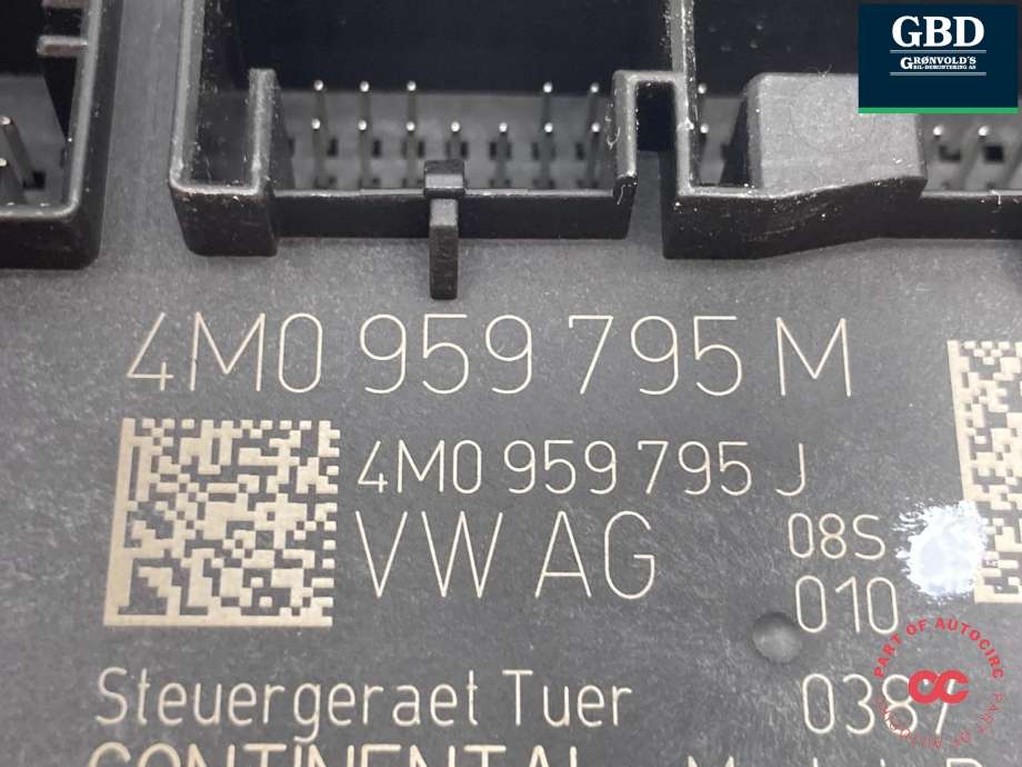 Styreenhet dør høyre bak til Audi e-tron 2018-->>  (4M0 959 795 M|)