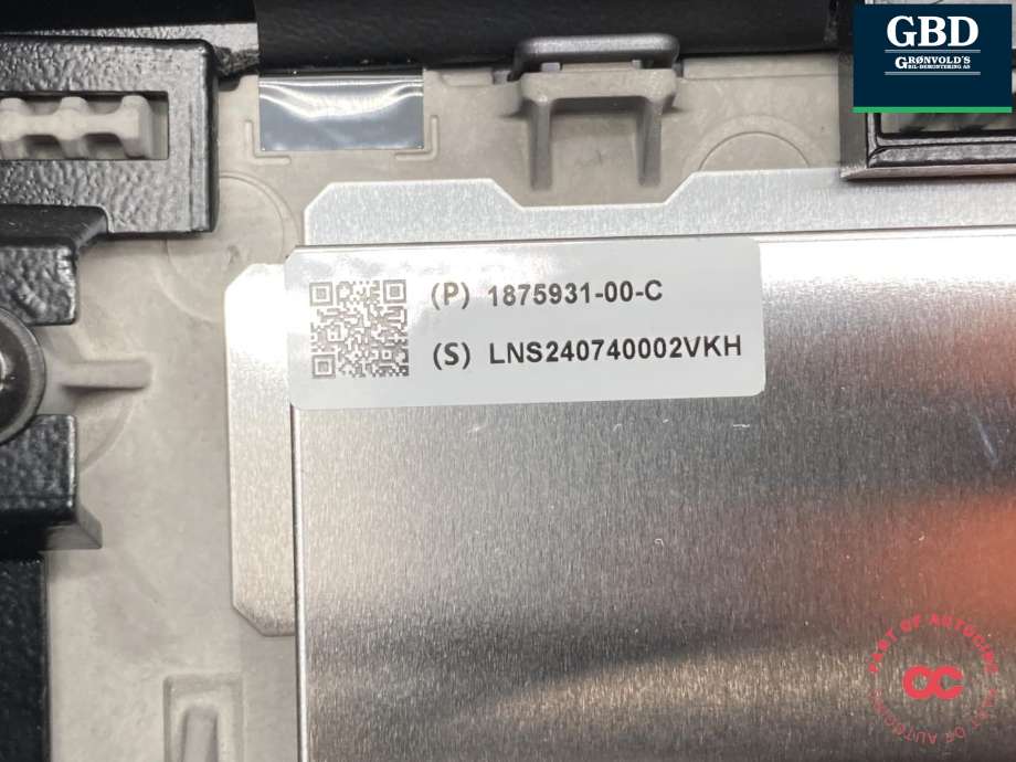 Varmeapparat betjening bak til Tesla Model 3 2024-->> (Fase 2) (1875931-00-C|1875931-00-D|4100835)
