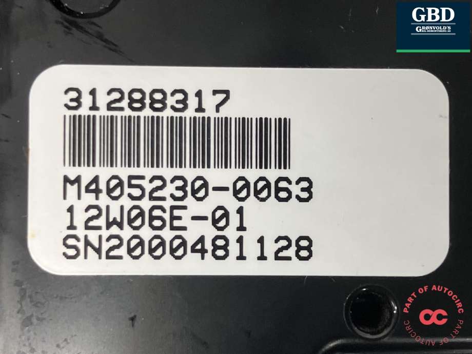 Varmeapparat betjening til Volvo XC60 2008-2013 (Type I, Fase 1) (30795271|)