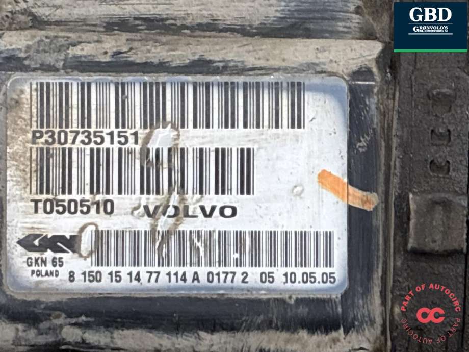 Drivaksel høyre foran, diesel/automat til Volvo XC70 2005-2007 (Type I, Fase 2) (8252053|30735151|)