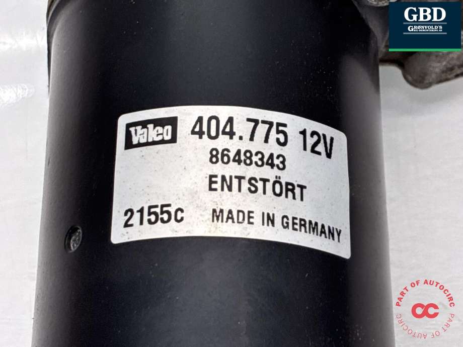 Viskermotor frontrute til Volvo XC70 2005-2007 (Type I, Fase 2) (8648343|)