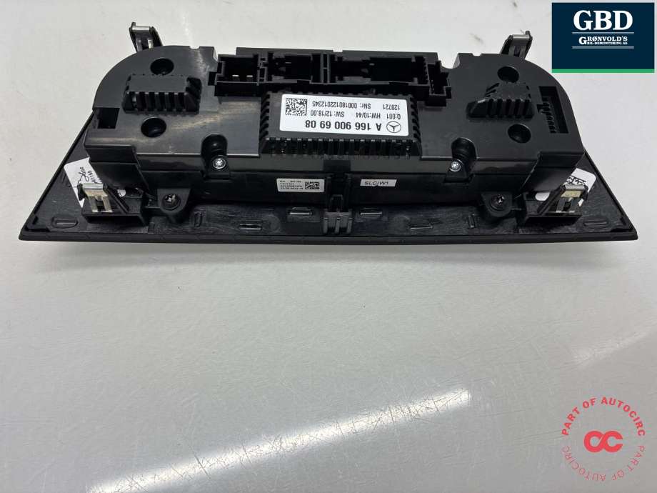 Varmeapparat betjening til Mercedes ML 2011-2015 (Fase 1) (W166) (W166) (A 166 900 69 08|A 166 900 94 05| A 166 900 81 03|A 166 900 17 04)