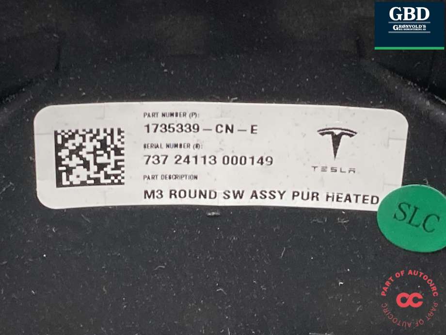 Ratt til Tesla Model 3 2024-->> (Fase 2) (735339-CN-E|1735339-00-F | 1735339-00-G |1735339-70-E|1735339-CN-F | 1735339-CN-G |1735339-CN-H | 1735339-CN-E)