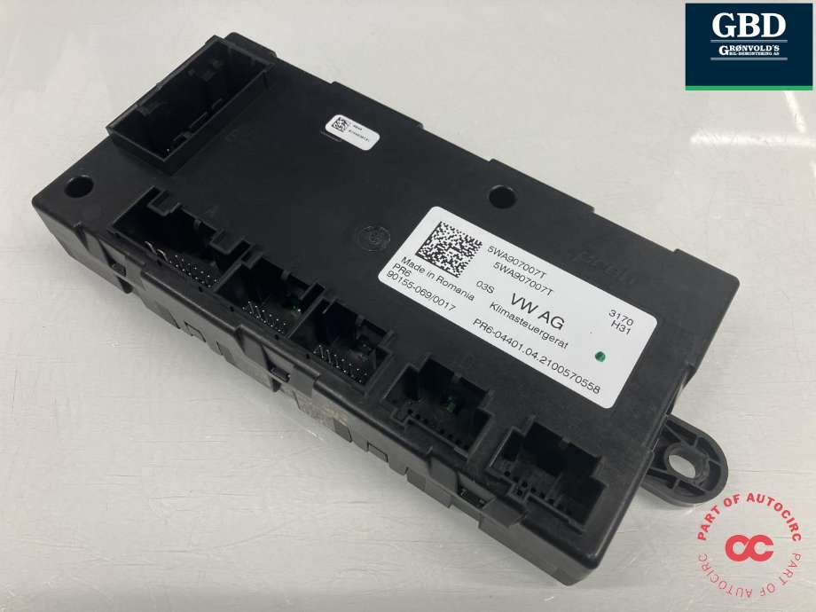 Styreenhet klima/aircondition til VW Golf VIII, 2020-->> (5WA 907 007 T)