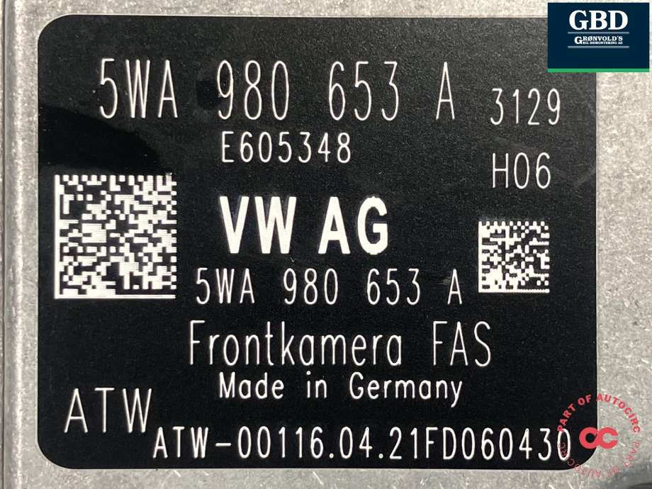 Kamera til VW Golf VIII 2020-->> (5WA 980 653 A|E605348|)