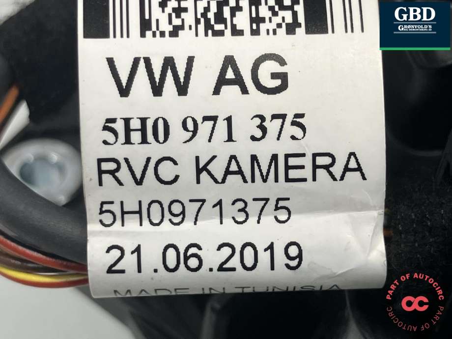 Parkeringskamera bak til VW Golf VIII 2020-->> (5H0 827 469 T DPJ|5H0 827 469 H DPJ|5H0 971 375)