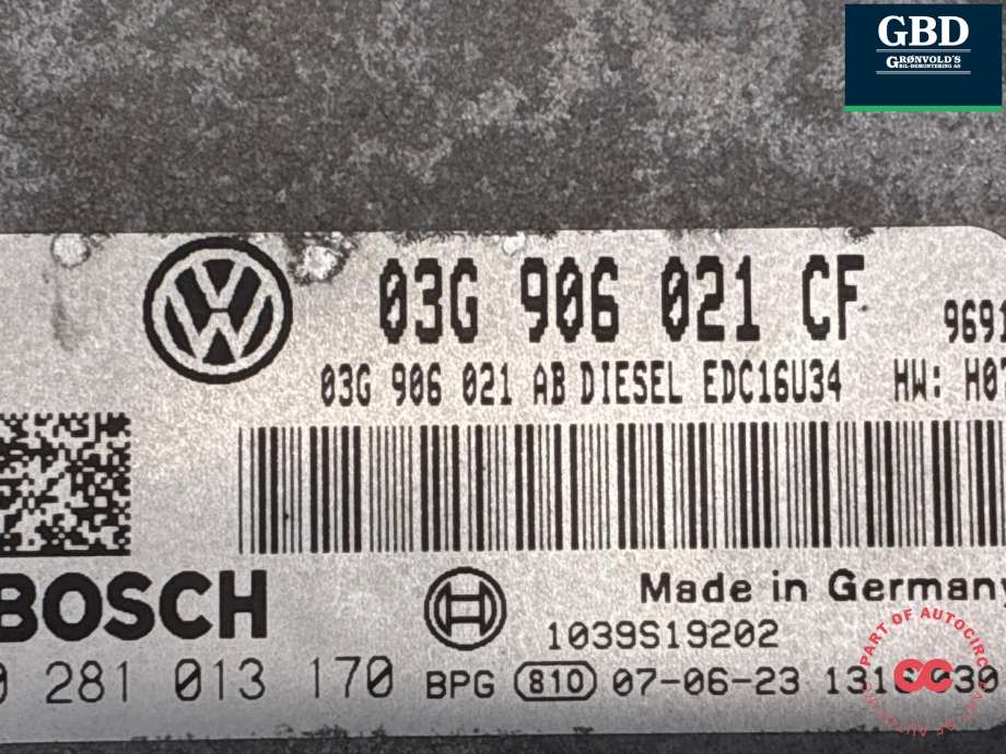 Styreenhet motor til VW EOS 2006-2013 (03G 906 021 CF|)