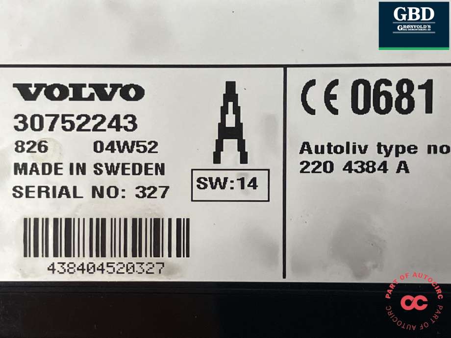 Dashbord telefon til Volvo XC70 2005-2007 (Type I, Fase 2)  (36000656|30752243|)