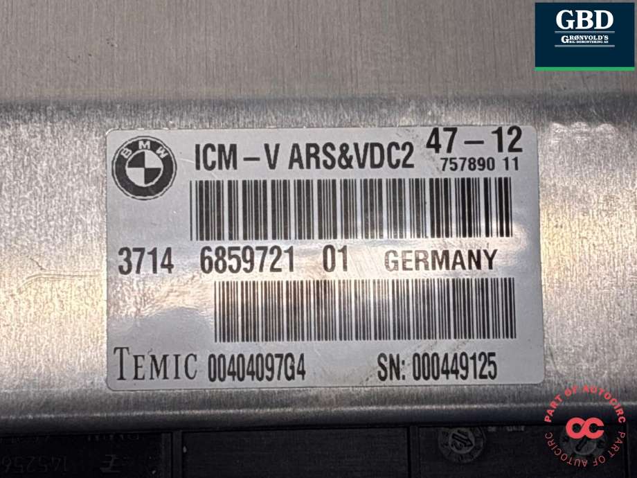 Styreenhet diverse til BMW 5-Serie 2010-2017 (F10/F11) (F10/F11) (37 14 6 887 311|3714 6859721 01|)