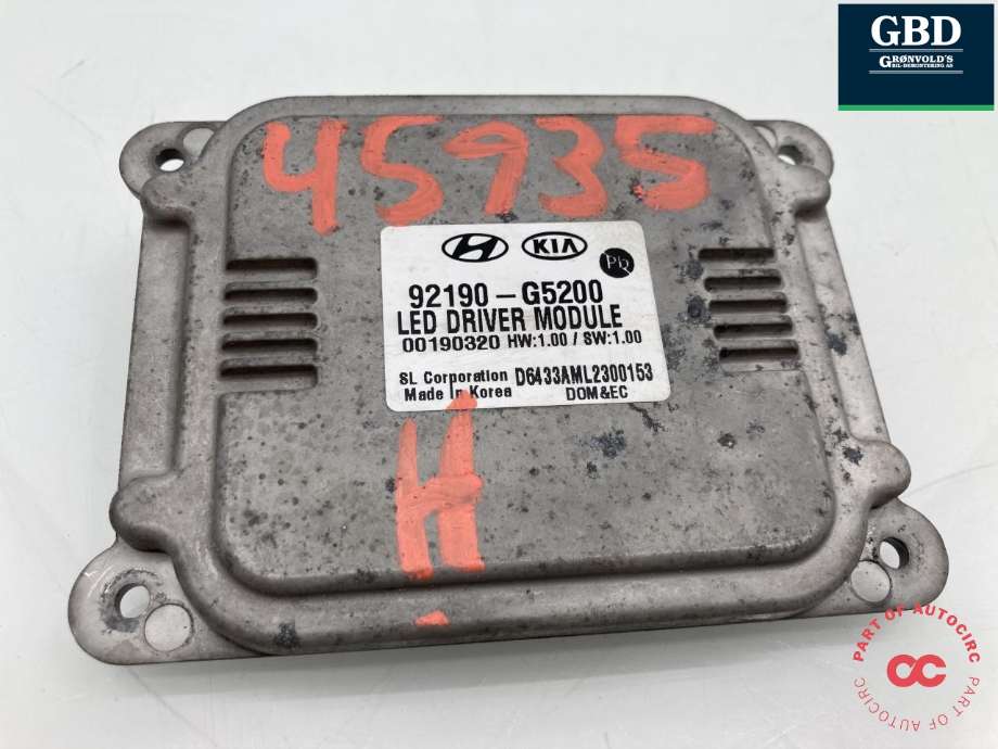 Styreenhet LED til Kia Niro, 2016-2021  (92190G5200)