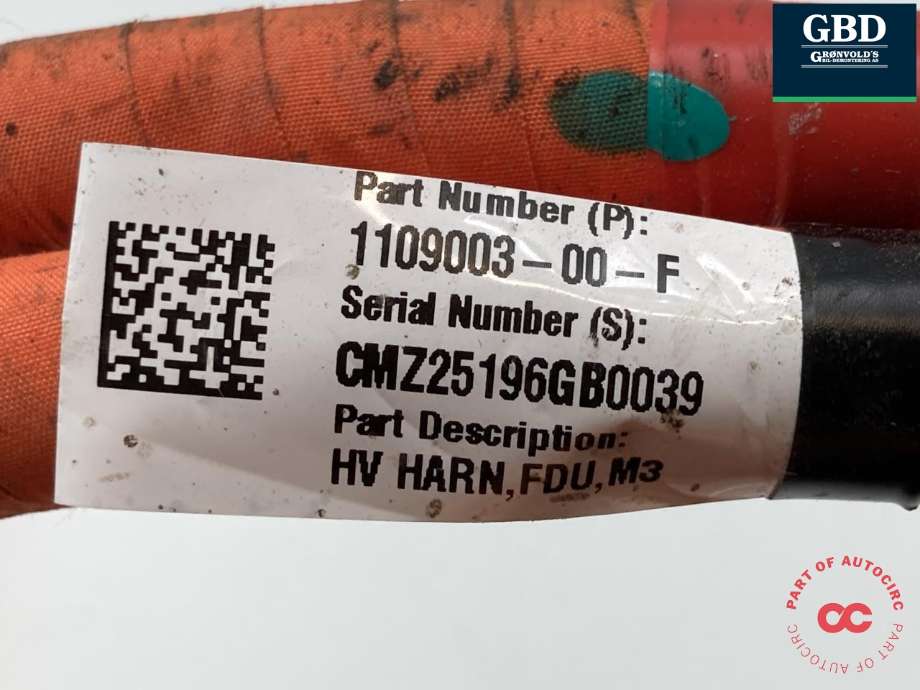 Kabel høy volt (HV) elbil til Tesla Model Y 2024-->> (Type II) (1109003-00-F|)