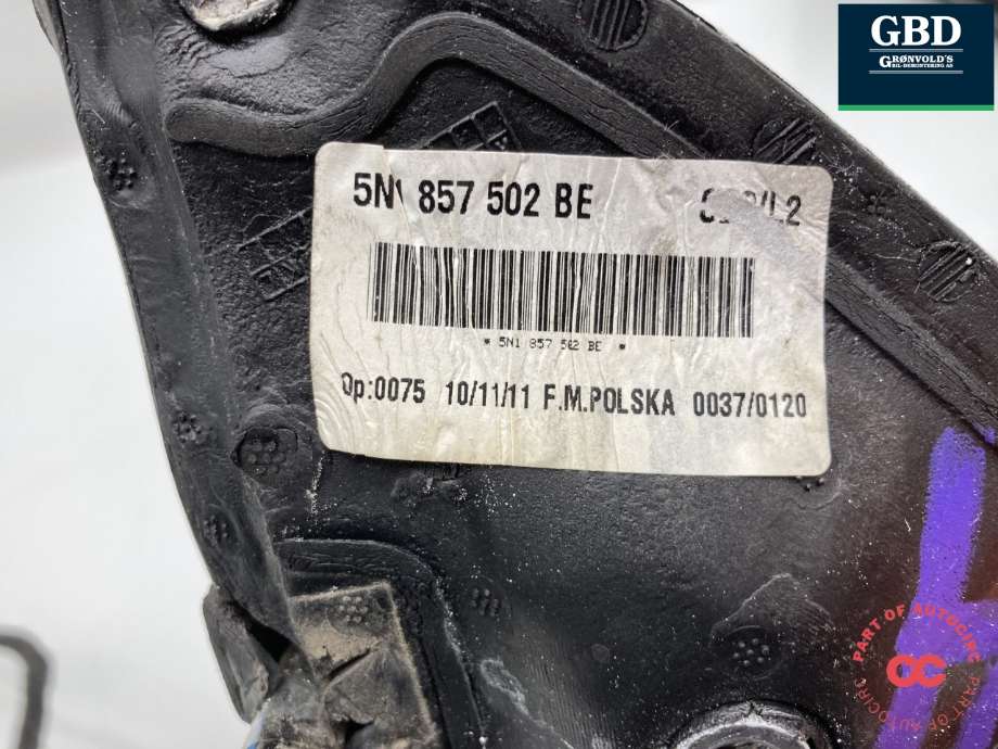 Speil høyre til VW Tiguan 2011-2016 (Type I, Fase 2)  (5N1 857 508 S|5N1 857 508 S  9B9|)