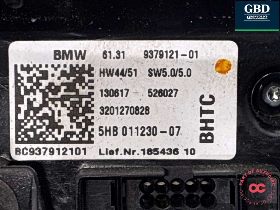 Varmeapparat betjening til BMW i3 2013-2022 (61 31 5 A0A 3F6|)