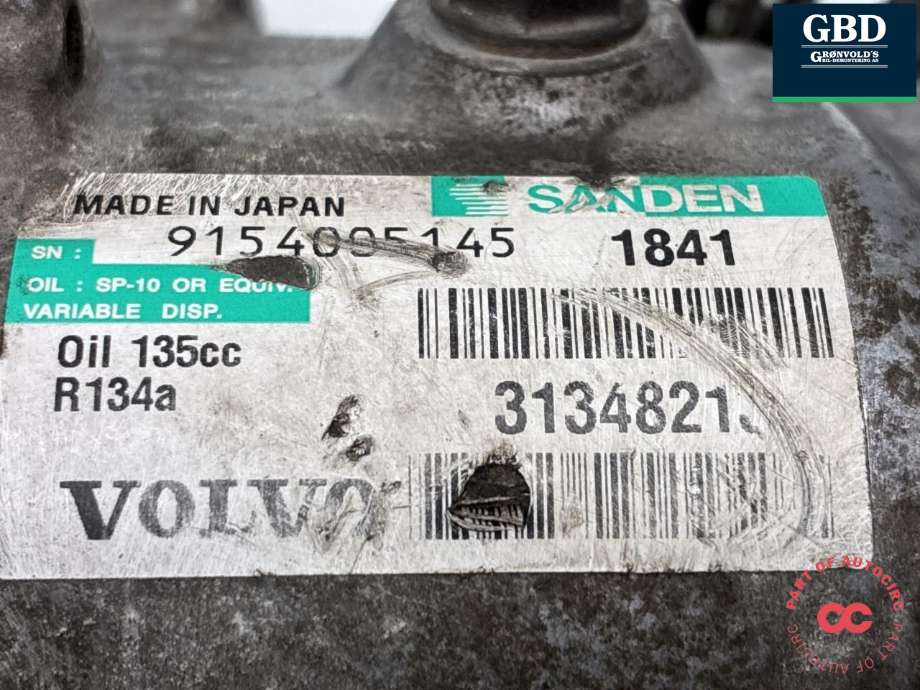 Aircondition kompressor til Volvo V60 2010-2013 (Type I, Fase 1) (36001870|)