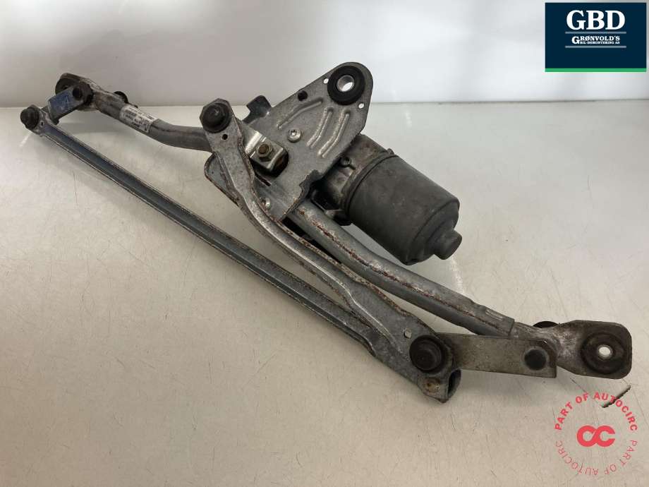Viskermotor frontrute komplett m/overføring til Audi A6 2005-2008 (Type III, Fase 1) (C6) (C6) (BOSCH|4F1 955 023 K|4F1 955 119 C|3 397 020 778)