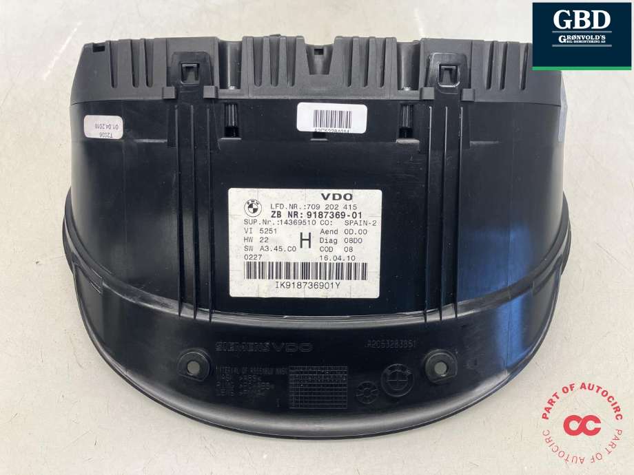 Instrumentpanel til BMW X1 2009-2015 (E84) (E84) (VDO|62 10 9 316 152|9 187 369|709 202 415)