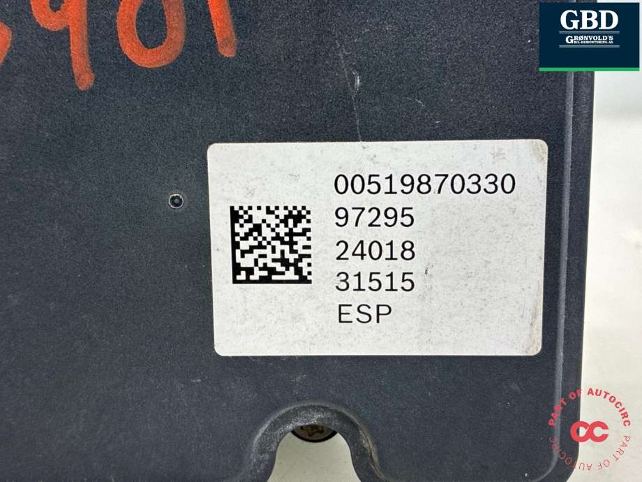 ABS sentral til Peugeot Boxer 2014-->> (Type III, Fase 2)  (16 173 298 80|16 120 667 80|16 809 221 80)