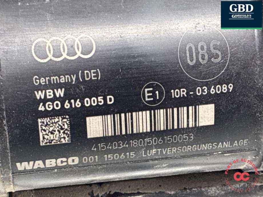 Kompressor nivå/luft til Audi A6, Allroad 2015-2019 (Type III, Fase 2) (C7) (C7) (4G0 616 005 D|)